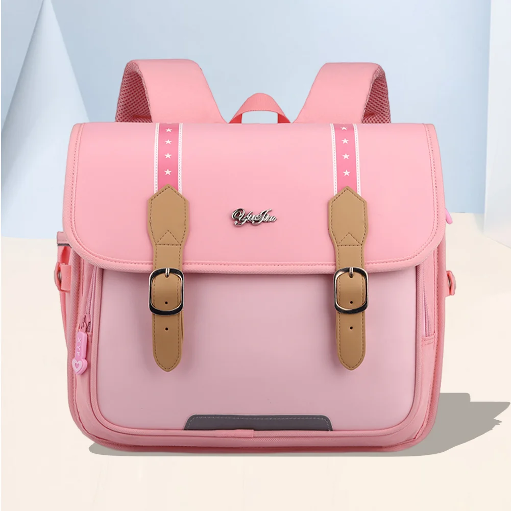 

Students Bag Large Capacity PU School Handbag Durable Children Waterproof Lightweight Scratch Resistant Daily Leisure