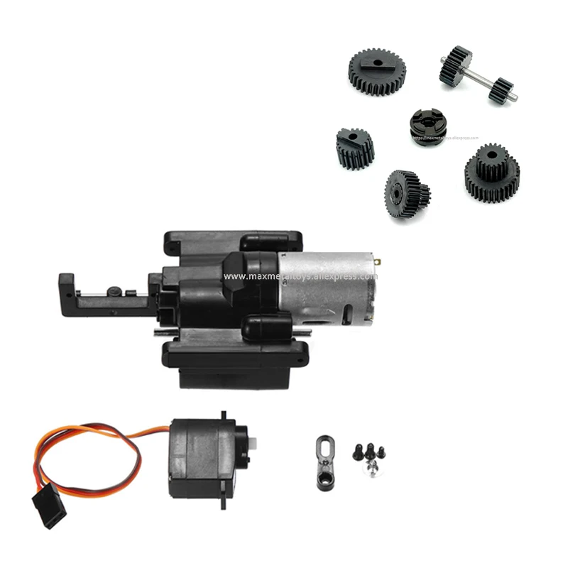 

Коробка передач и металлические шестерни с двигателем 370 для WPL B14 B16 B36 C24 C34 внедорожника 1/16, запчасти для радиоуправляемых автомобилей, 1 ком...