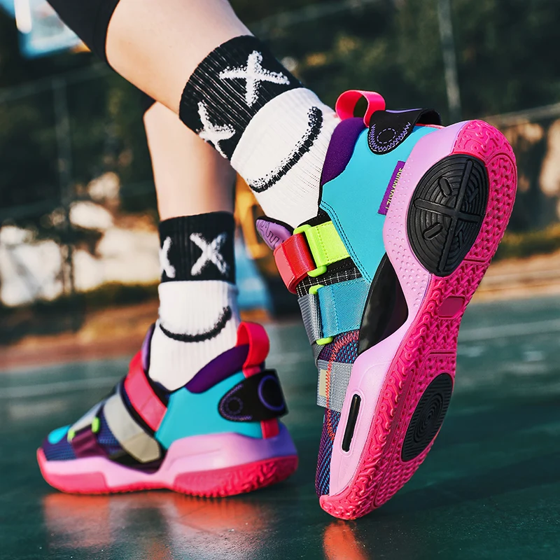 QNX-8999 Mens Basketball Sneakers Fashion Non-Slip Gym Training Sports Shoes for Kids Wearable ForMotion Basketball Shoes 2023