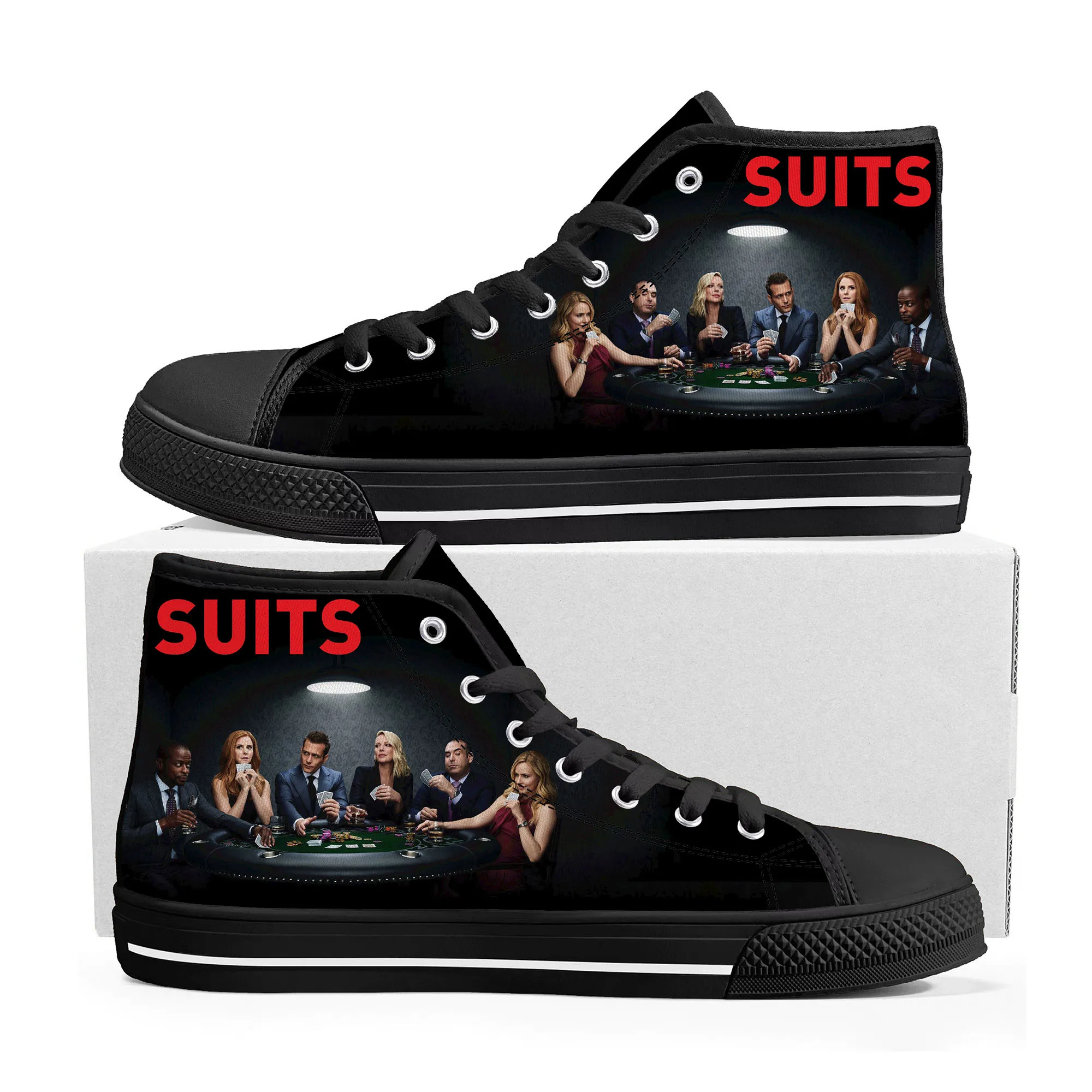 Tv Series High Top Sneakers Mens Womens Teenager High Quality Canvas Gabriel Macht Sneaker Shoe Casual Custom Made Shoes