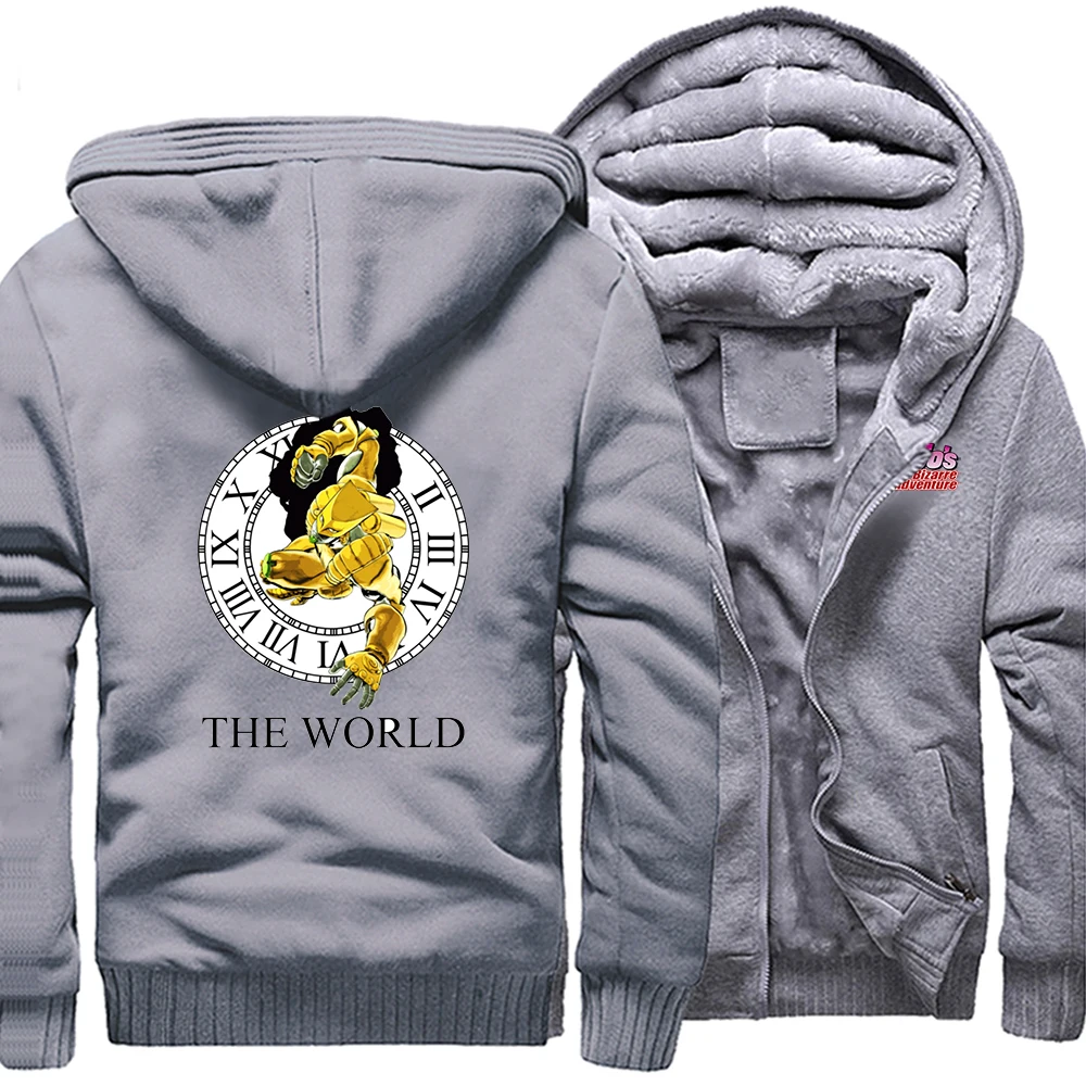 

The World JoJo's Bizarre Adventure DioBrando Anime Chaqueta Mujer Invierno 2021 Casual Men Hoodies Winter Sweatshirts
