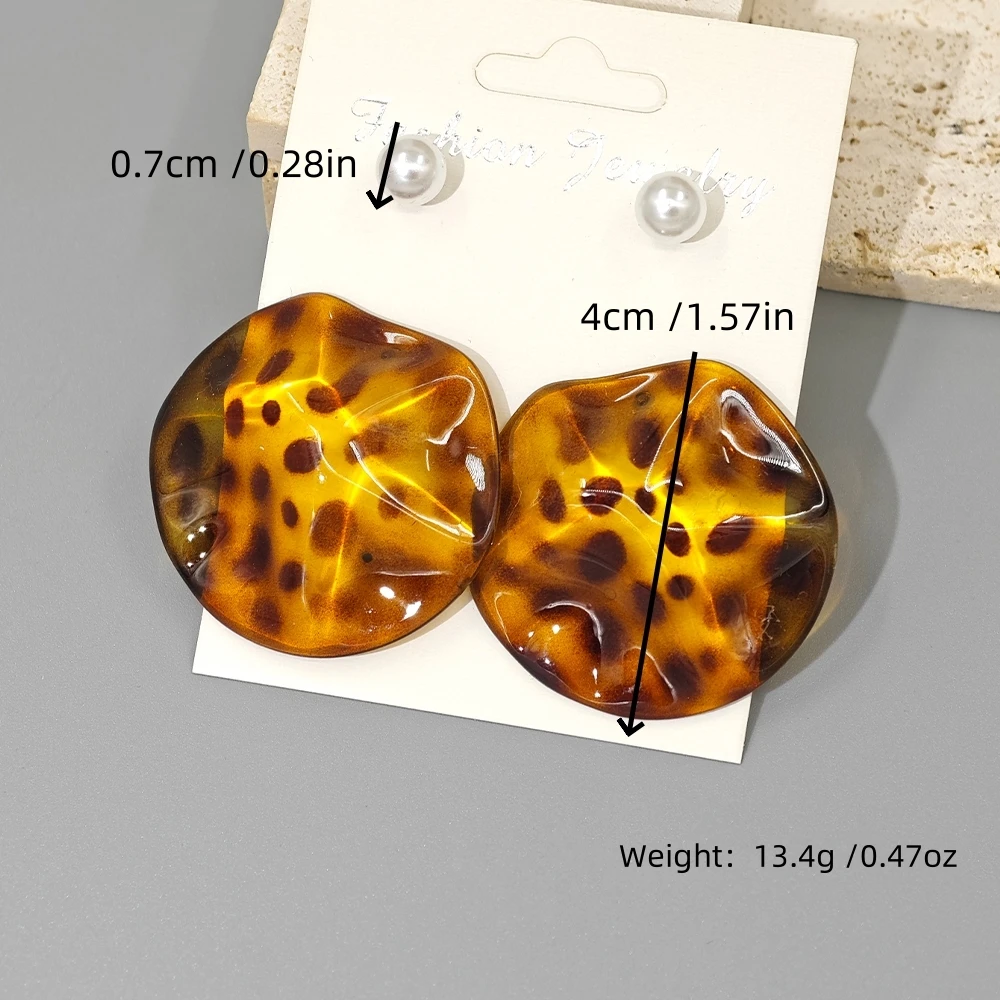 6 шт. крутые стильные модные сексуальные серьги с леопардовым узором женские