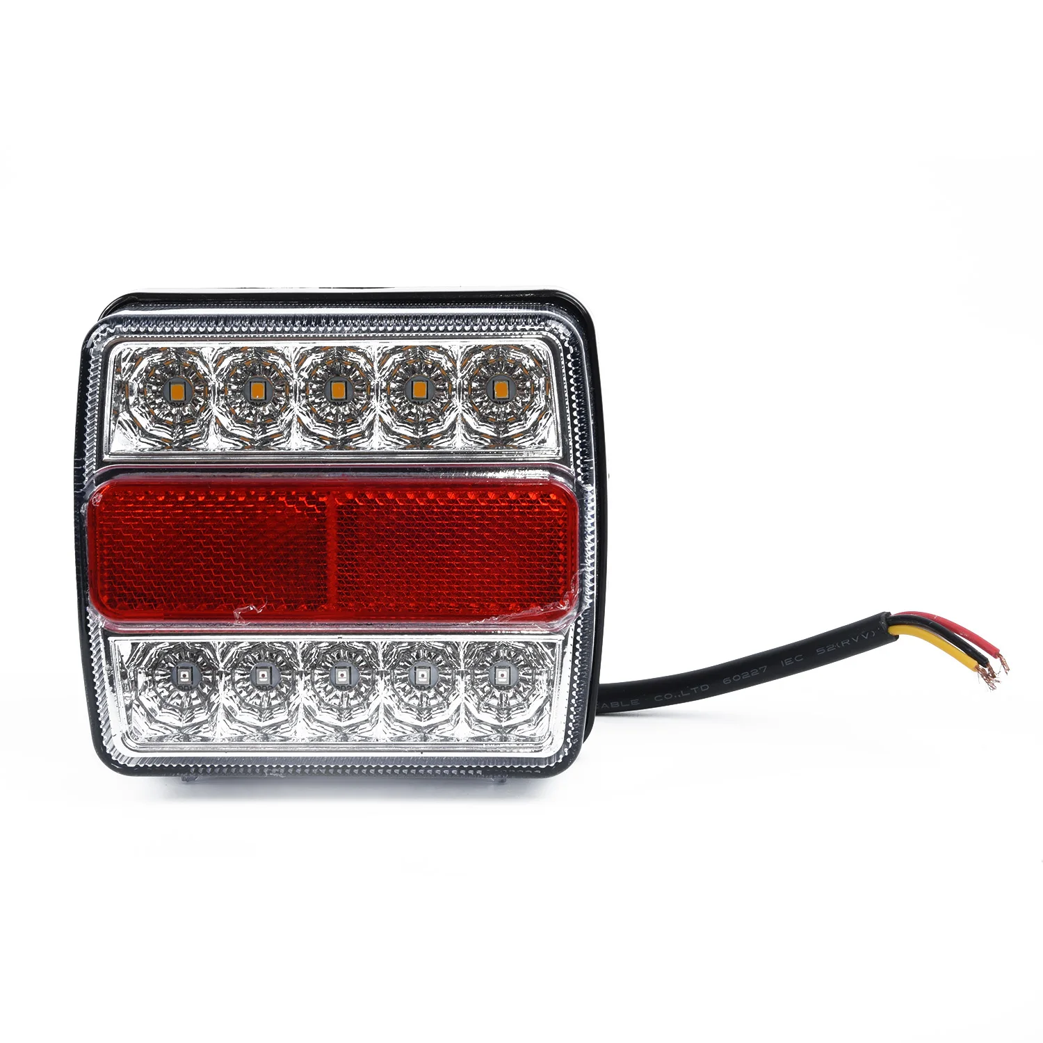 

2Pcs 12V Rear 15LED Submersible Trailer Tail Lights Kit Boat Marker Truck Waterproof Turn Signal License Plate Light Rear Refl