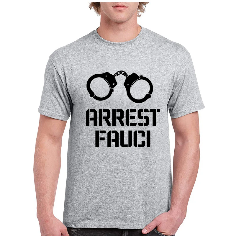 

Unisex Arrest Fauci Print Short Sleeve Arrest Fauci Lied People Died Conservative Graphic T Shirt Cotton Oversized Female Shirt