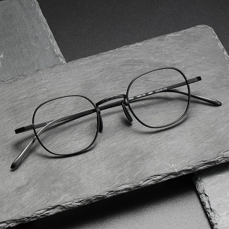 

2022 New Designer Eyeglass Frame Wannian Gui Same Style 130 Retro Box High Myopia Pure Titanium Glasses Frame