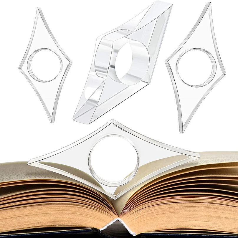 

Transparent Thumb Book Support School Supplies Book Page Holder Spreader Marque Page Convenient Bookmark Book Accessories