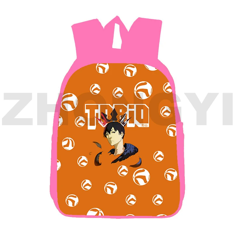Модные рюкзаки с 3d-рисунком аниме Oya Haikyuu, рюкзак некома для мальчиков и девочек, школьные сумки Karasuno для подростков, розовая Задняя сумка 12 д...