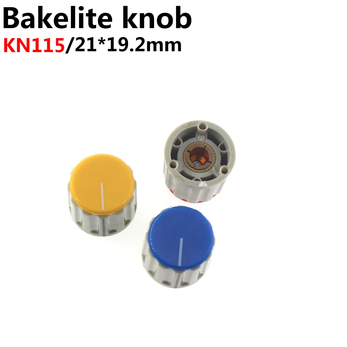 

5pcs 21mmX19mm inner diameter 6mm KN115 KN118 knob plastic adjustment knob potentiometer knob volume knob (copper)