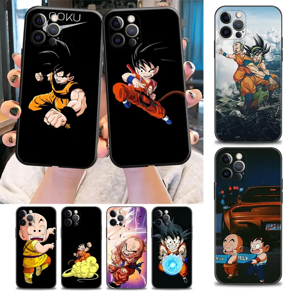

Dragon Ball Krillin Son Goku Phone Case for iPhone 11 12 13 Pro Max 7 8 SE XR XS Max 5 5s 6 6s Plus Silicone Case Fundas Coques