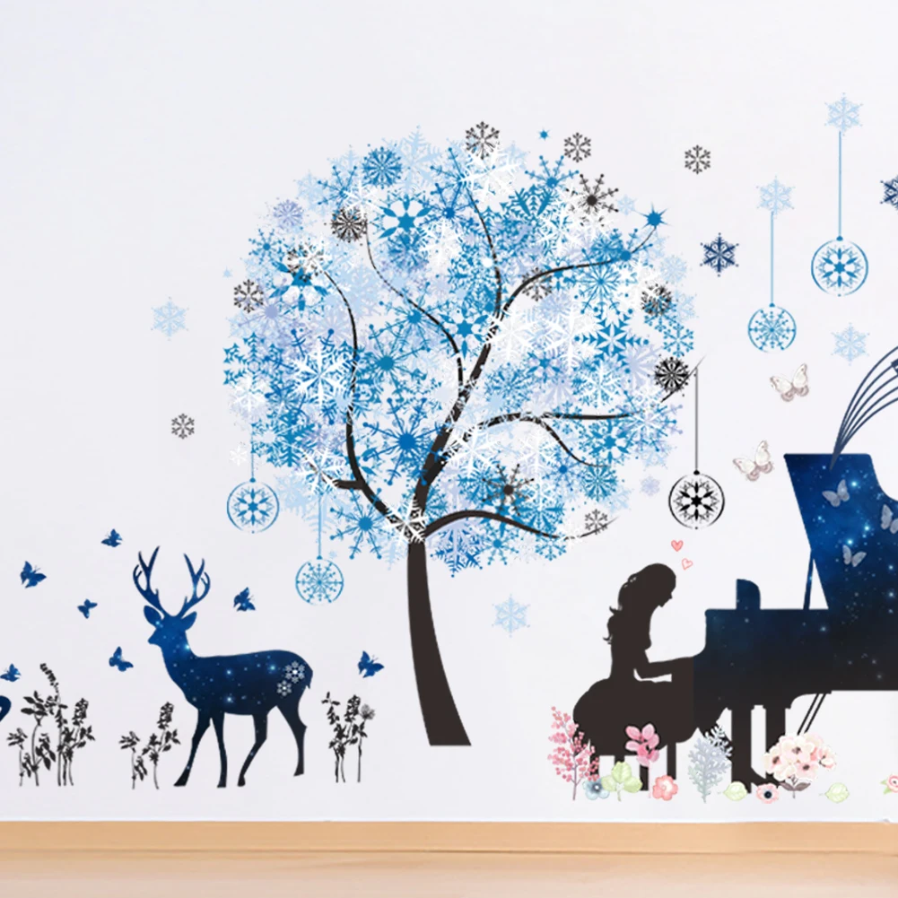 Романтическая Настенная Наклейка розового цвета с цветком вишни Вишневое дерево