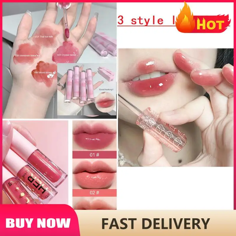 

Moisturizing Mirror Water Light Lip Glaze Makeup Nourishing Lasting Waterproof Non-stick Cup Liquid Lipstick Lip Gloss Cosmetic
