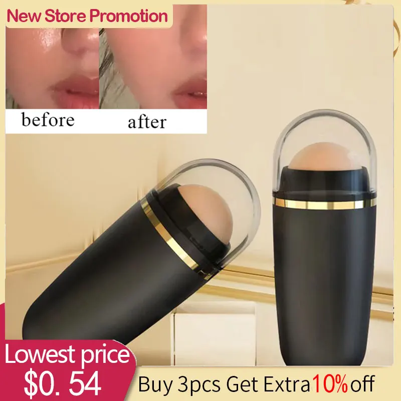 

1pcs Face Oil Absorbing Roller Skin Care Tool Volcanic Stone Oil Absorber Washable Facial Oil Removing Care Skin Makeup Tool