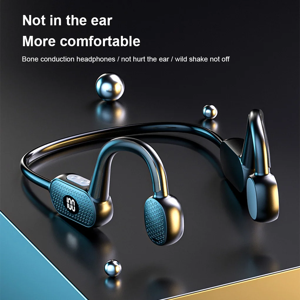 Купи 2023 Bone Conduction Bluetooth Headphones Sport Running Headset Waterproof Wireless Earphone With Mic for Cycling Driving Best за 496 рублей в магазине AliExpress