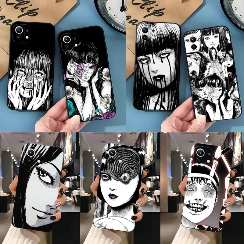 

Junji Ito Terror Horror Anime Phone Case For Xiaomi 12 12Pro 11 11i 11T 11X 10 10i 10S 9 9T Pro Youth Ulltra MIX4 CIVI Solt