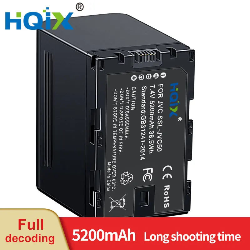 Фото HQIX для JVC GY-HM606, LS300, HM600, HM610, HM650, HM660, HM600, HMQ10, HM200, HM258, HM650EC камера SSL-JVC50 зарядное устройство Аккумулятор №1