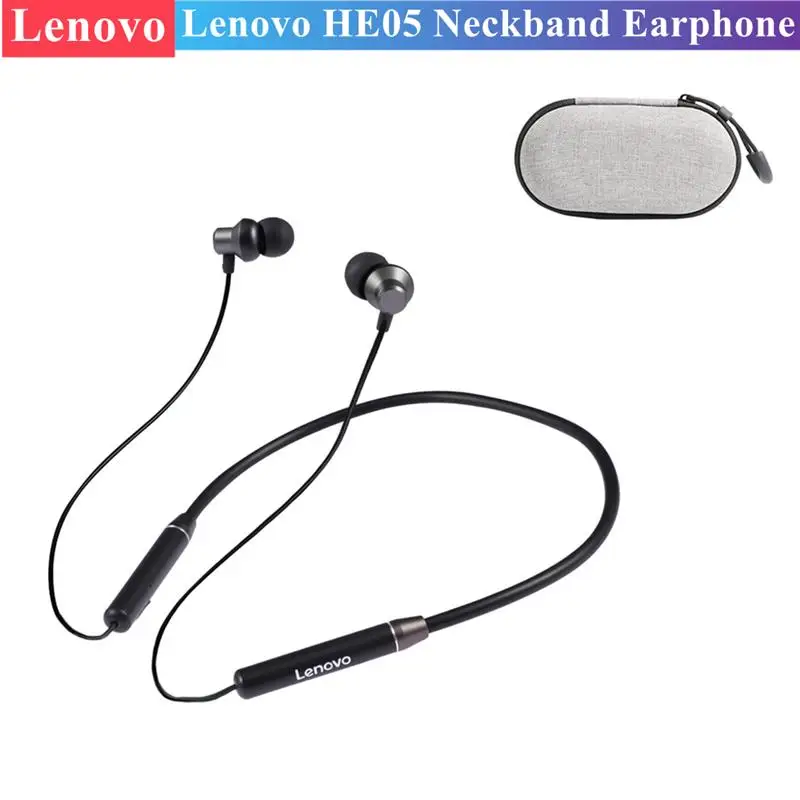 

Bluetooth-наушники Lenovo HE05, 0,6 м, с микрофоном и шумоподавлением