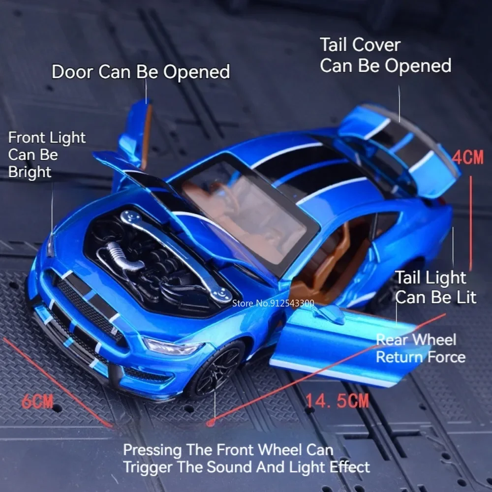 Модель автомобиля Ford Mustang Shelby GT350 модель игрушка с высокой симуляцией суперкар из