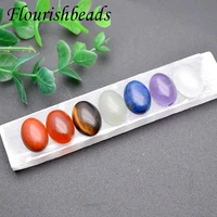 3pcs natural stone oval shape cabochon 13x18mm mix beads for rings necklace jewelry making wholesale free shipping