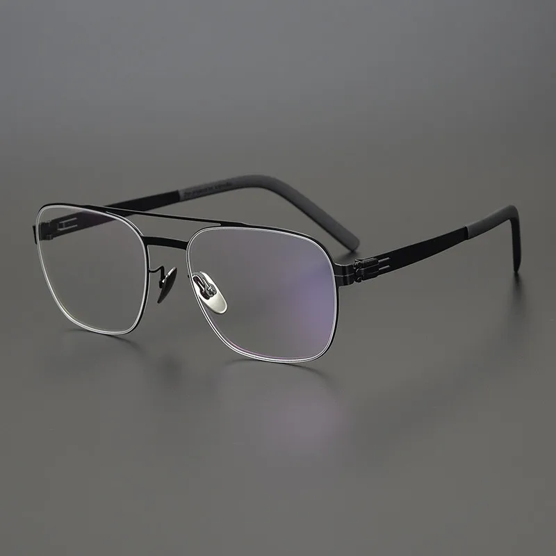 

Fashion glasses frame men Designer acetate Titanium optical eyeglasses Myopia reading women double beam personalized eyewear