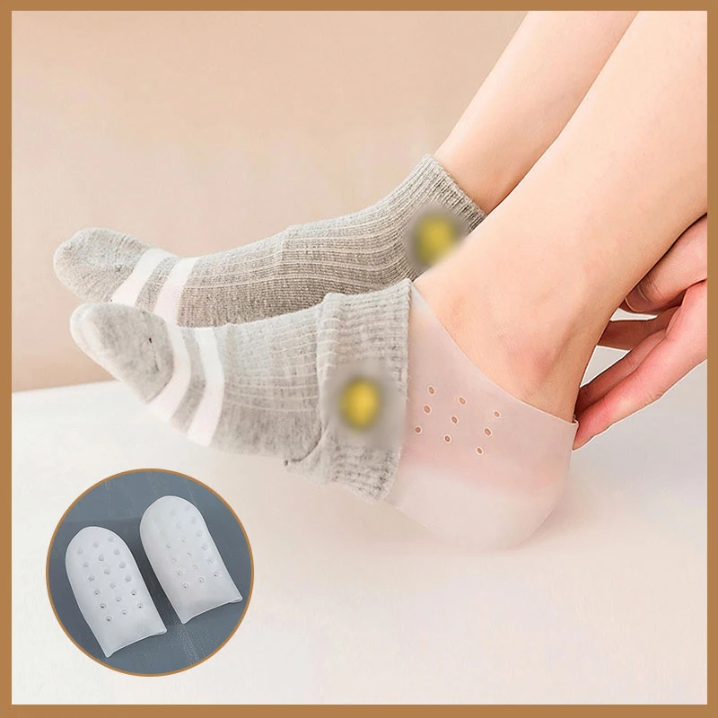

1Pair Silicone Invisible Inner Height Insoles Lifting Increase Socks Foot Safeguard Pad Unisex Heel Cushion Insole