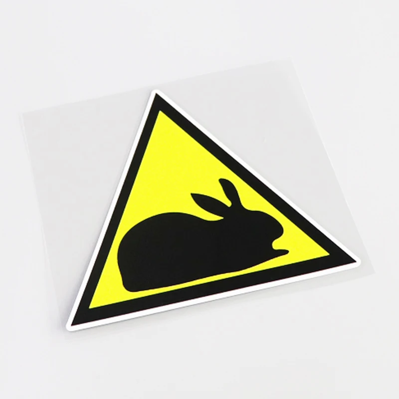 

Warning Mark Cute Animal Rabbit Decal Car Sticker PVC 13CM*11.2CM