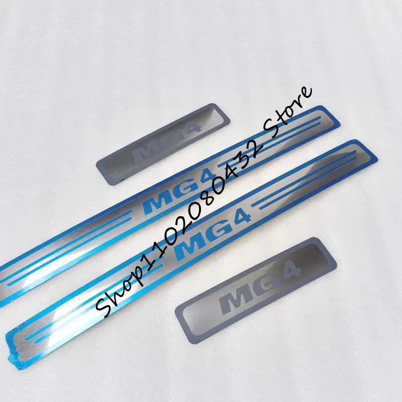 

For MG MG4 2021-2024 Door Sill Scuff Plate Trim Auto Protector Stainless Steel Styling Sticker 2016-2020 Car Accessories