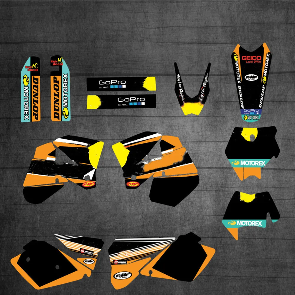 Полный комплект графических наклеек EXC 2007-2005 наборы Delcas для KTM XCW 2005 2006 2007 XC XCF XCFW MXC