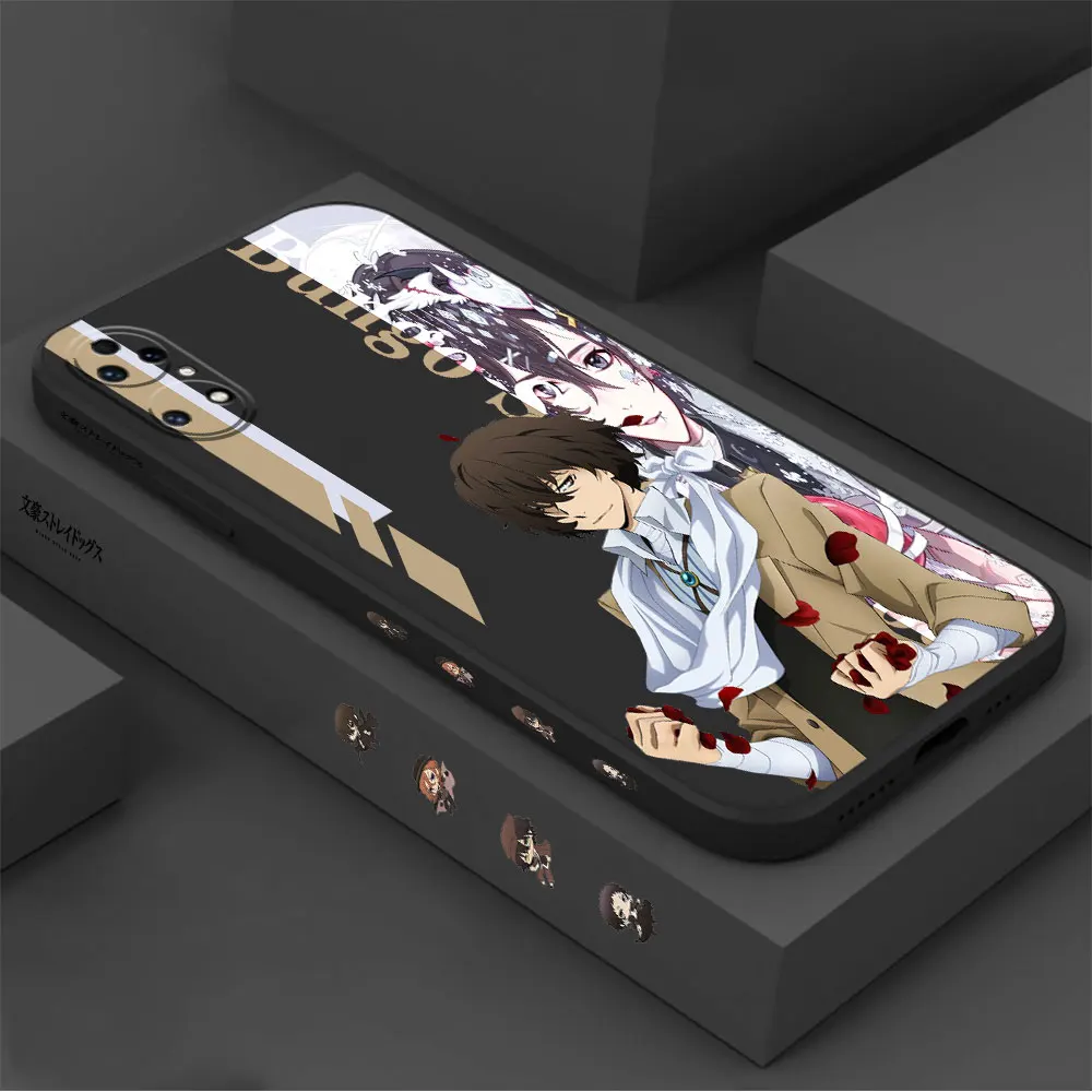 Dazai Osamu Bungo Stray Dogs Phone Case For Huawei P60 P50 P40 P30 P20 Mate 50 40 30 20 20X 10 Colour Liquid Silicone Cover Capa