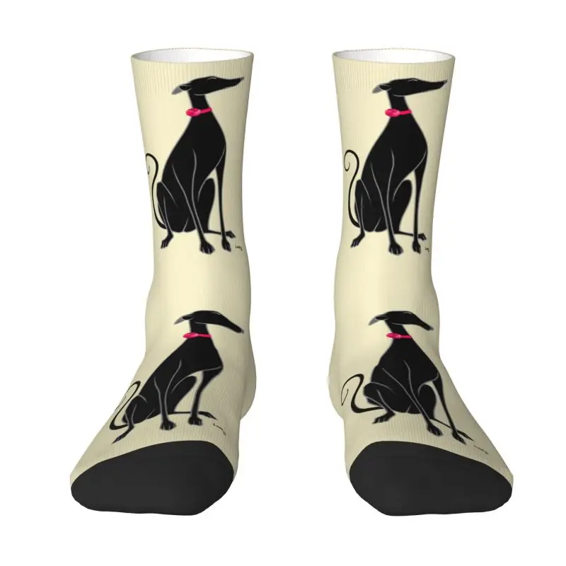 

Забавные мужские носки Snooty, удобные теплые носки унисекс с 3D-принтом Greyhound Whippet Dog