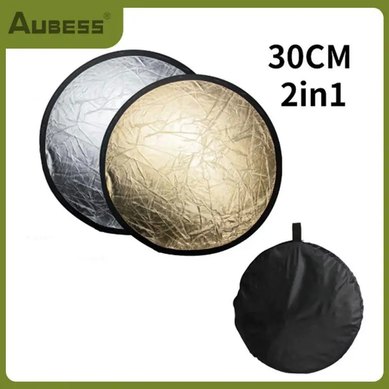 

Fill Light Board Portable Round Light Plate 2 In 1 Collapsible Reflector Suitable For Live Photography Studio Disc Handheld 30cm