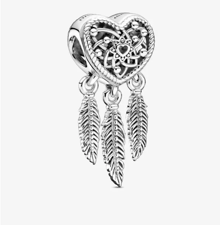 

Подвеска в виде пера, подходит для оригинальных женских браслетов pandora, подарочные украшения «сделай сам»