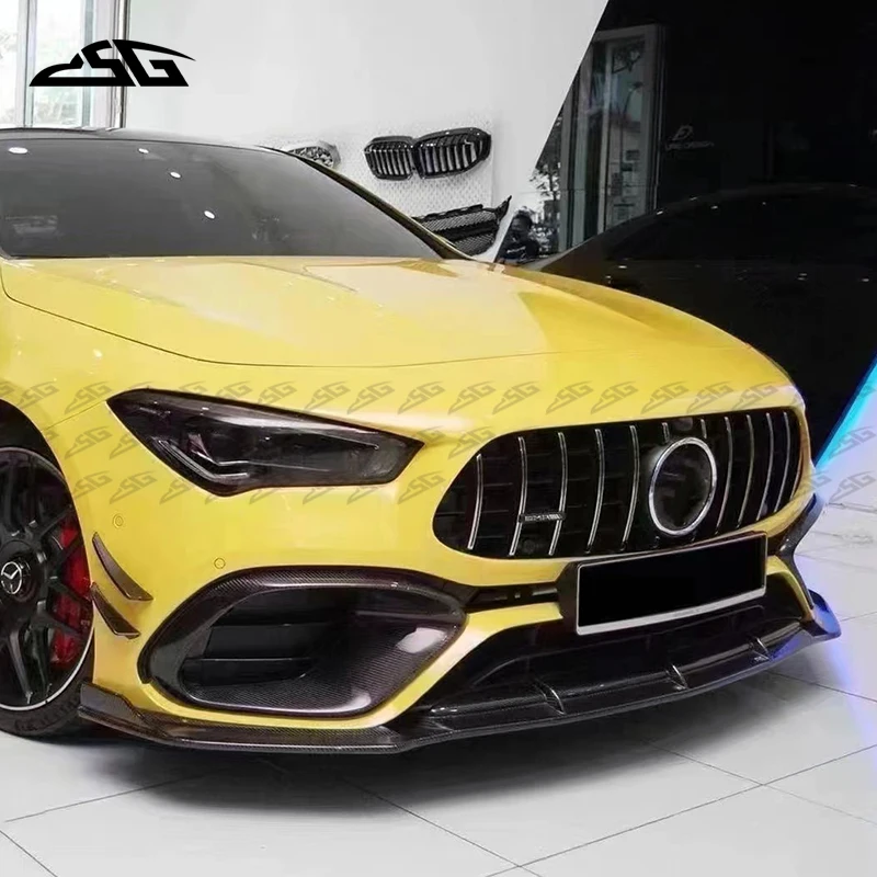 Автомобильный передний сплиттер для губ Mercedes Benz CLA Class W118 CLA45 CLA45S бампер из