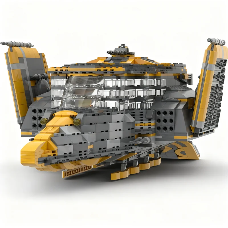 Фото Конструктор MOC Star Battle Hutt Cartel VT S Gunship, 1711 деталей, модель для сборки, строительные блоки, подарок на день рождения/Рождество для детей №1