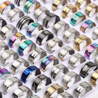 20pcslot stainless steel stripe rings for men women trendy classic mix fashion engagement couple jewelry party accessories