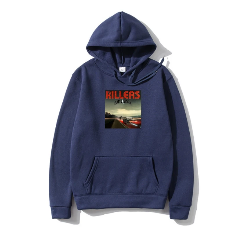 

Hoodi The Killers Album Cover Battle Born Tour 2022 Black Outerwear New Band Printing Apparel Hoody