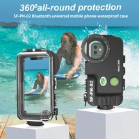 bluetooth control waterproof phone case for iphone 1112 minipropro max underwater 40130fit professional diving case