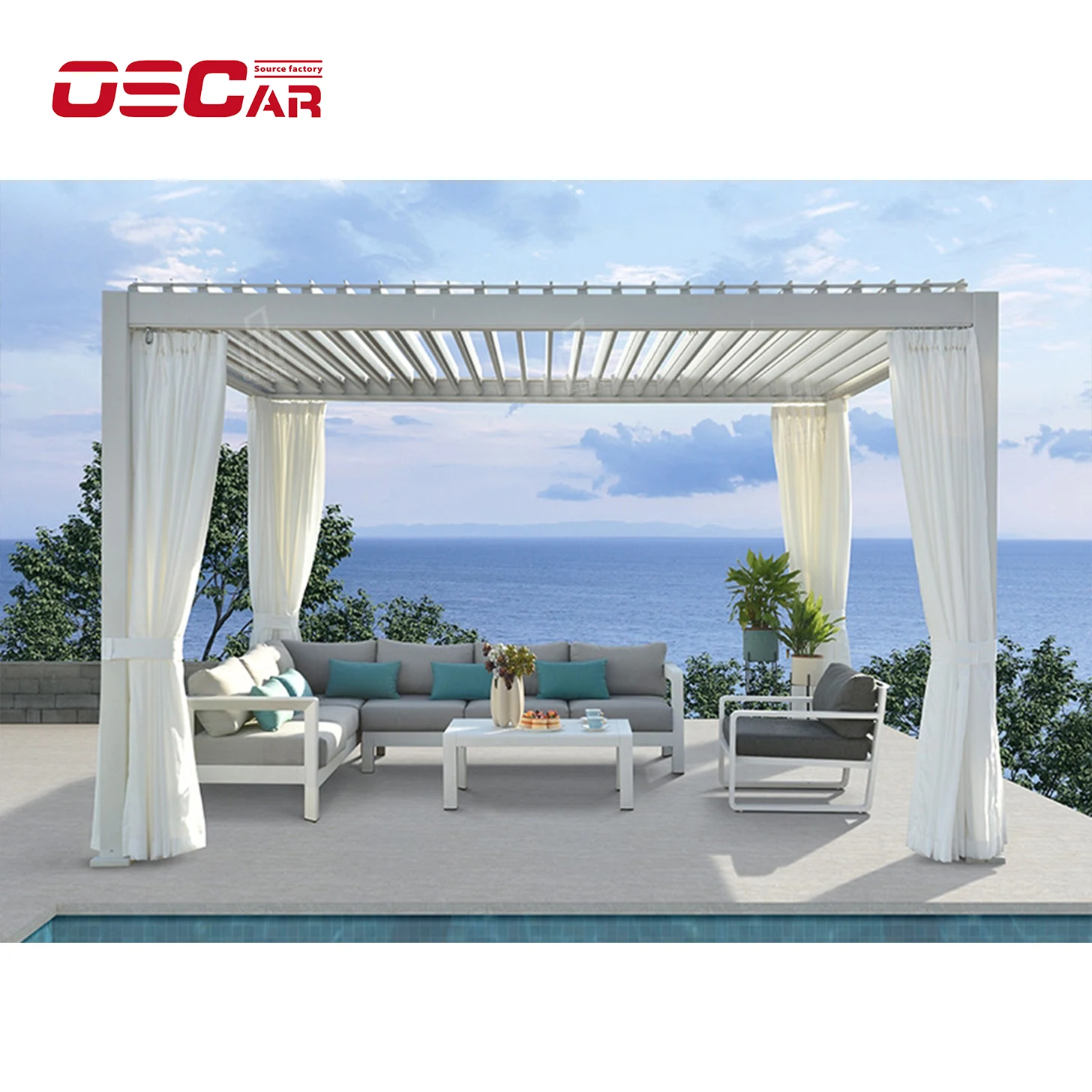 Современный водонепроницаемый навес для балкона Электрический индивидуальный