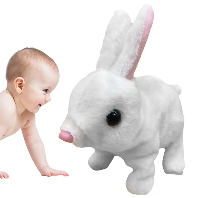 

Adorable Interactive Rabbit Plush Toys Electronic Pets Robot Rabbit Jump Walk Talk Electronic Bunny Toys Shake Ears For Kids