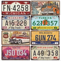 one piece vintage country license plate retro country metal tin sign decor for home poster garage bar wall decoration plaque