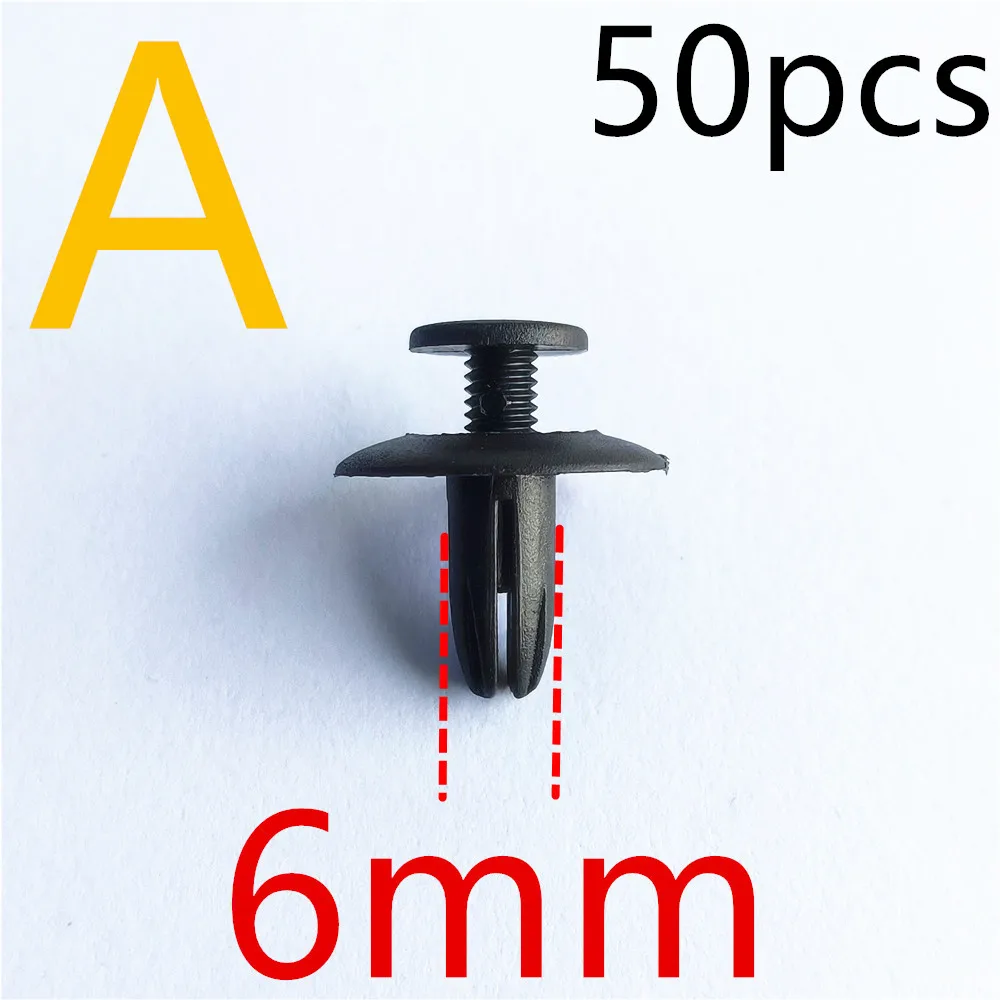 50 шт. универсальные крепежные зажимы для панелей автомобильной отделки двери автомобиля пластиковые фиксированные расширительные винты бампера гайка заклепка