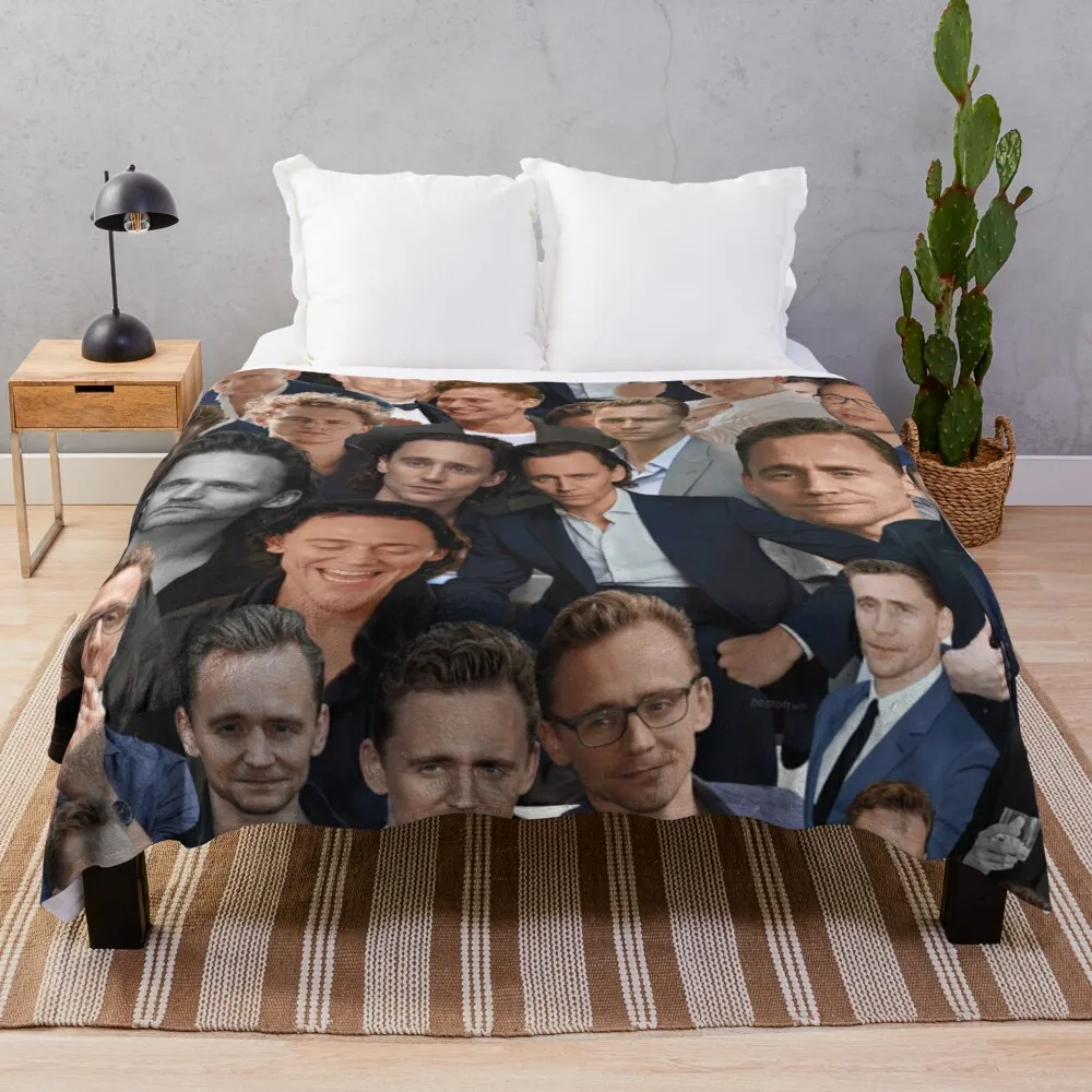 

Tom Hiddleston photo collageThrow Blanket Camping blanket velor blankets