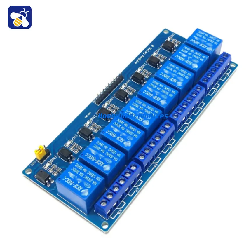 

5V 12V 8-channel relay module with optocoupler isolation supports AVR/51/PIC microcontrollers