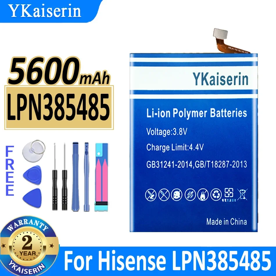 

Аккумулятор ykaisсеребрин 5600 мАч LPN 385485 для Hisense LPN385485 мобильный телефон Batteria