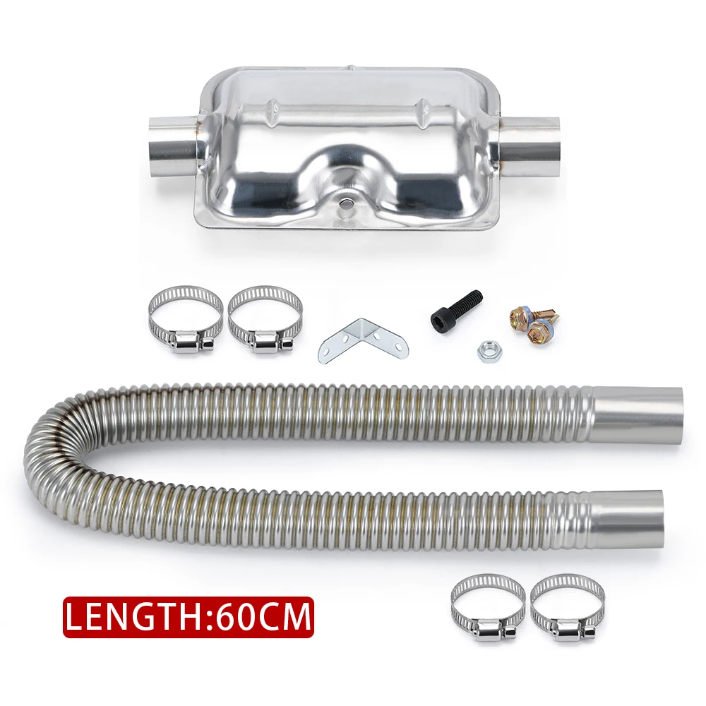 

60–300 см Воздушный дизельный стояночный обогреватель из нержавеющей стали Выхлопная труба Трубка Газовый вентиляционный шланг Автомобильный фургон с диаметром 24 мм Автомобильный глушитель