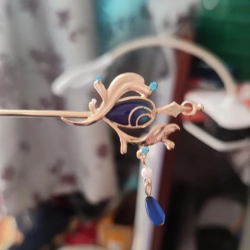 Game Genshin Impact Furina Focalors Cosplay Headwear Alloy Hairpin Hair Clasp Hair Stick Hairclip Women Jewelry Accessories Gift