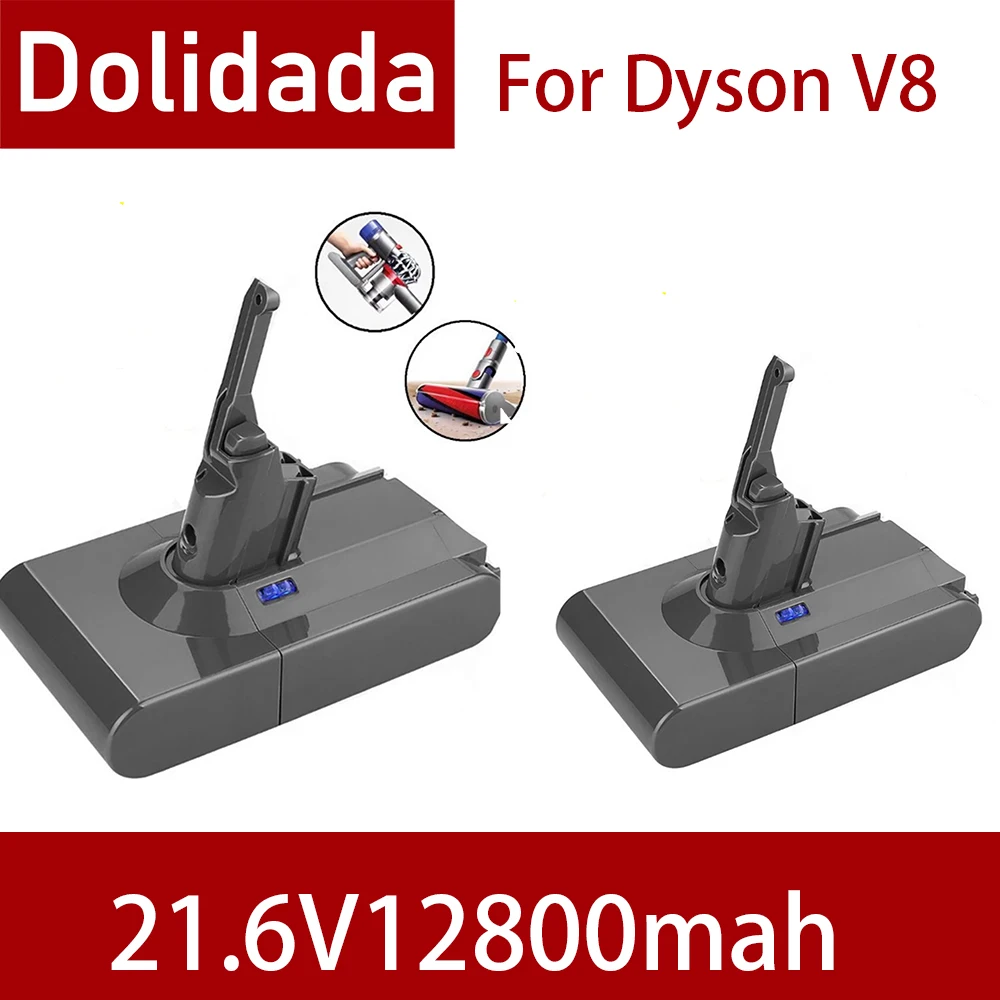 

Lifepo4 12800Mah 21.6V Batterij Voor Dyson V8 Batterij Voor Dyson V8 Absolute/Pluizige/Li-Ion Stofzuiger Oplaadbare Batterij