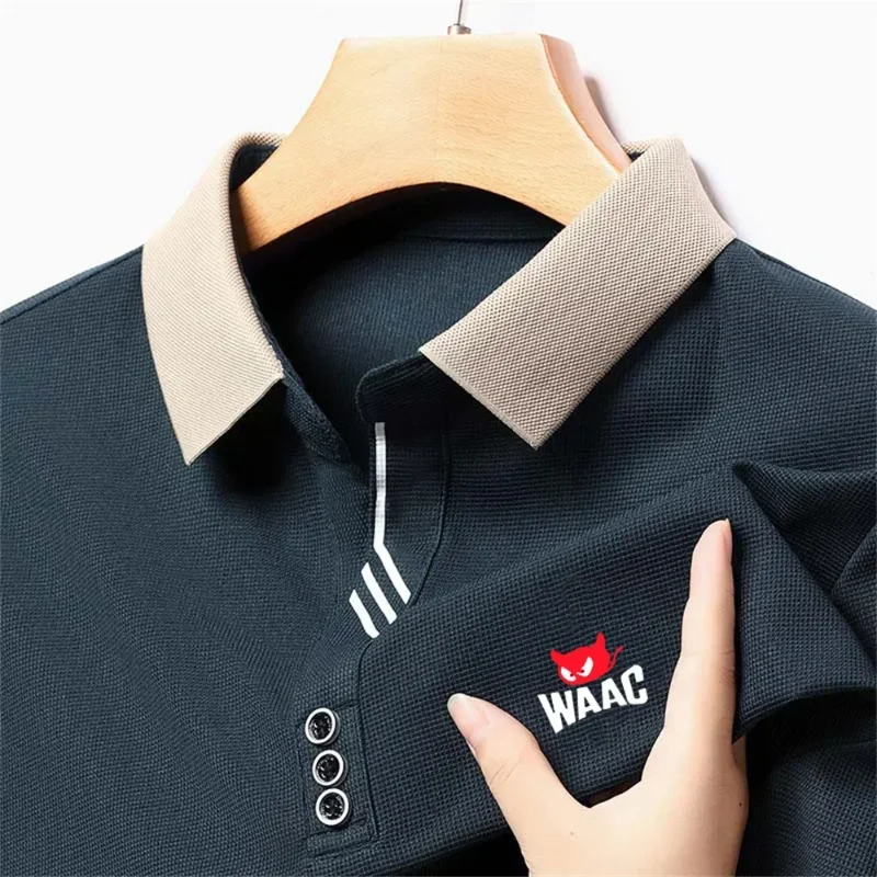 

Fashionable New Golf Men's Long Sleeved POLO Shirt, Autumn and Winter High-quality Men's Lapel Business Casual Loose POLO Shirt
