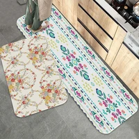 boho style printed flannel floor mat bathroom decor carpet non slip for living room kitchen bath mats doormat