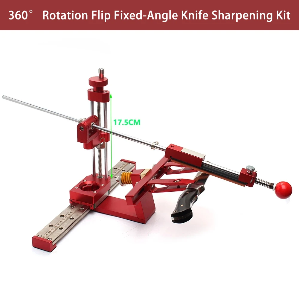 

Precise 360° Rotation Fixed Angle Knife Sharpener Manual Whetstone Sharpening Holding Frame Kitchen Grinding System