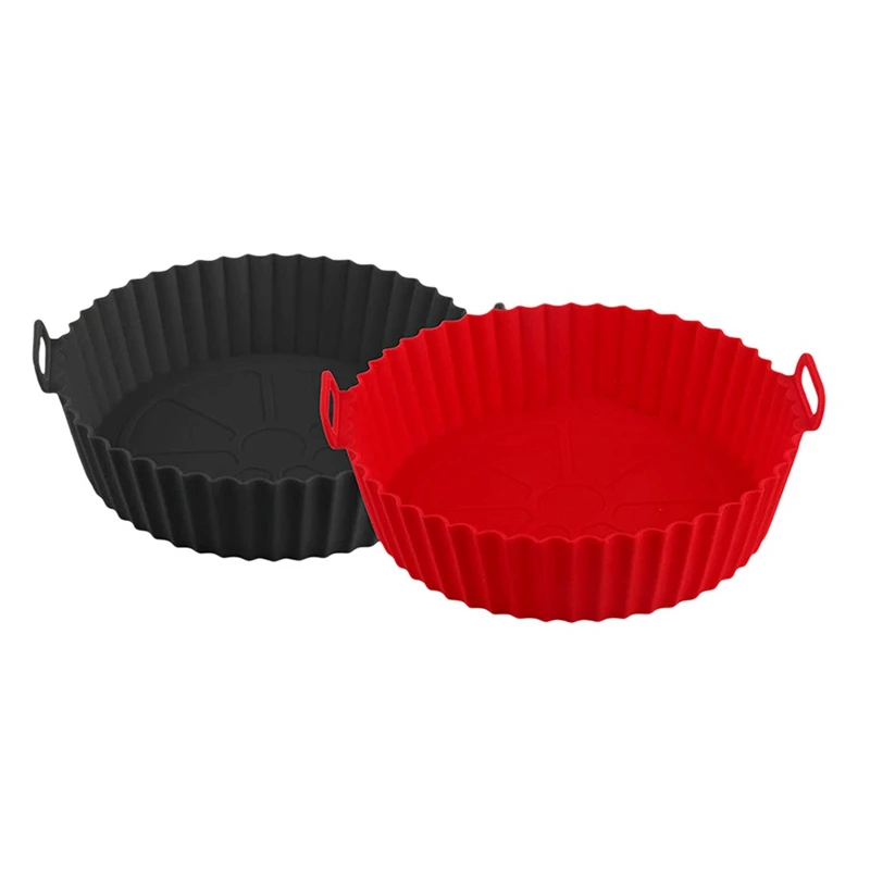 

Air Fryer Silicone Pots,8 Inch Silicone Air Fryer Basket, Reusable Air Fryer Silicone Liner Fits 3.6 To 6.8QT Air Fryer